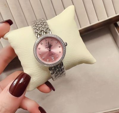 Omega De Villle Ladymatic 28mm Imported Movement Pink Dial Watch